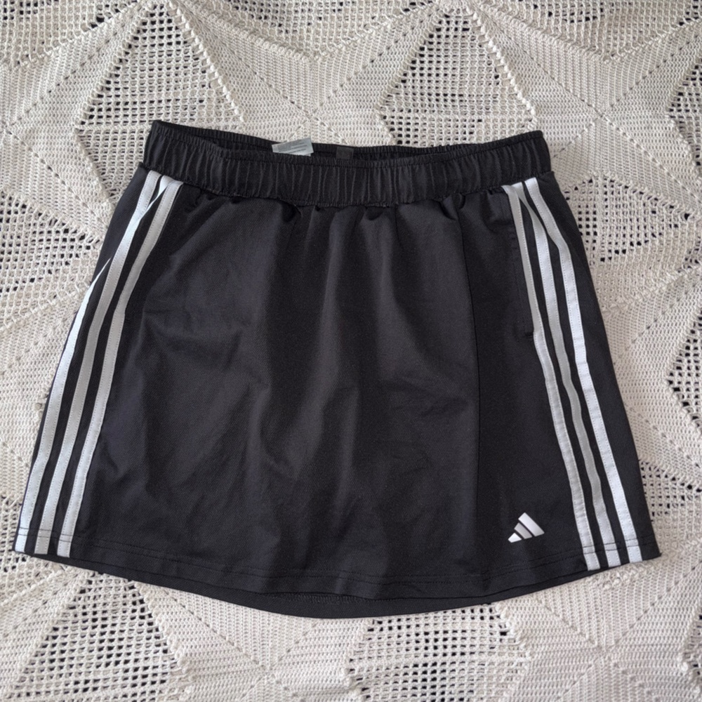 Adidas Women's Black and White Athletic Shorts
